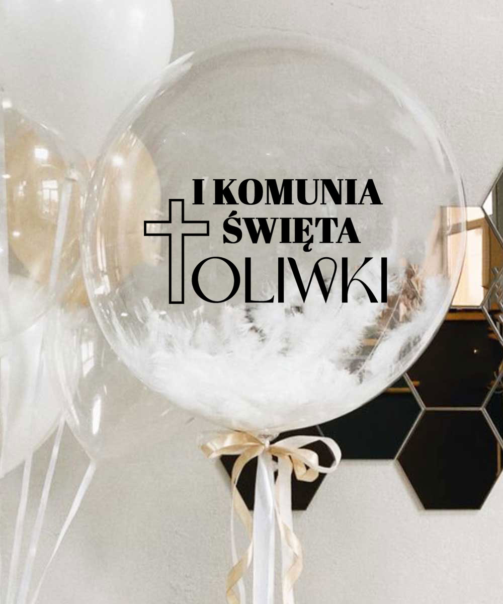 Balon na Komunię z imieniem dziecka – personalizowany balon komunijny