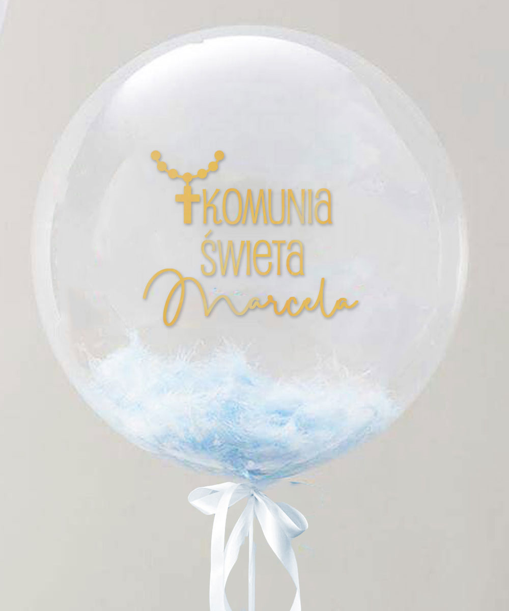 Personalizowany balon na Pierwszą Komunię Świętą z imieniem