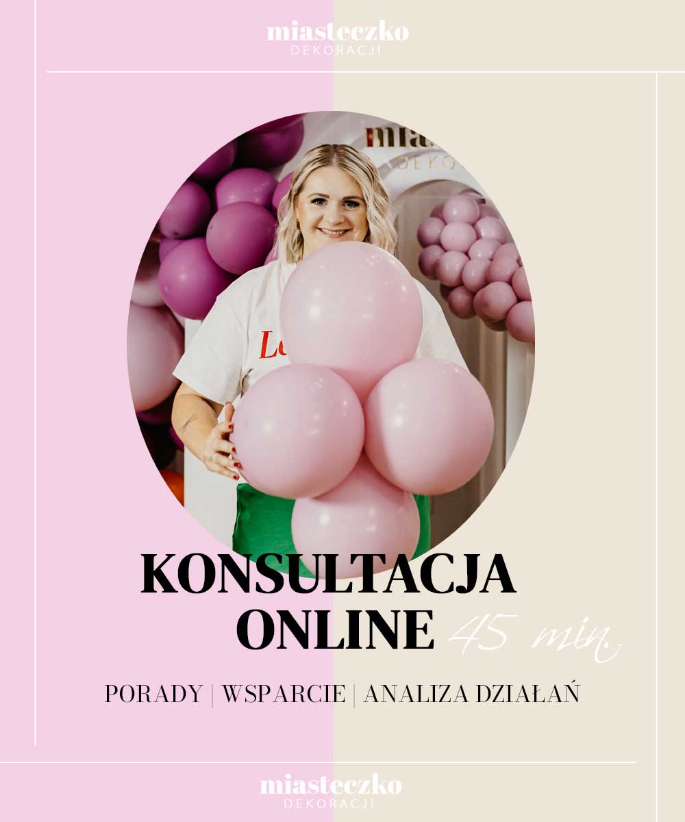 Konsultacja online z dekoratorem balonowym